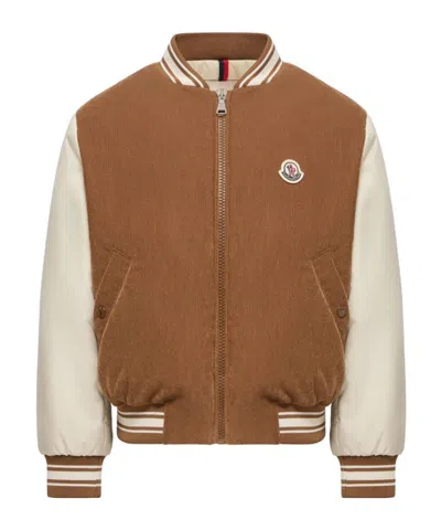Moncler Kids' Gumond Corduroy Bomber Jacket In Brown