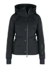 Moncler Grenoble Black Stretch Nylon Guyane Down Jacket In Black