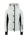 Moncler Grenoble Guyane Hooded Ski Jacket In Cream