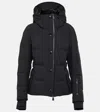 Moncler Guyane Nylon Blend Short Down Jacket In Black
