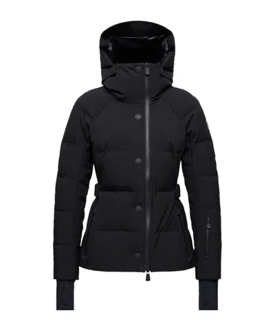 Moncler Guyane Hooded Insulated Ski Jacket In Black