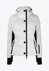 Moncler Guyane Hooded Ski Jacket In Cream