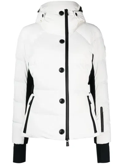 Moncler Guyane Hooded Ski Jacket In White