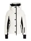Moncler Guyane Hooded Jersey-trimmed Quilted Shell Down Jacket In White