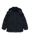 Moncler `habagat` Short Parka In Blue