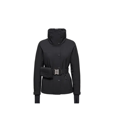 Moncler Veste De Ski À Capuche Hainets Matelassée, Femme, Noir, Taille: 3 In Black