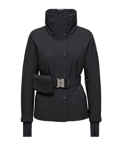 Moncler Hainets Hooded Padded Ski Jacket In Black