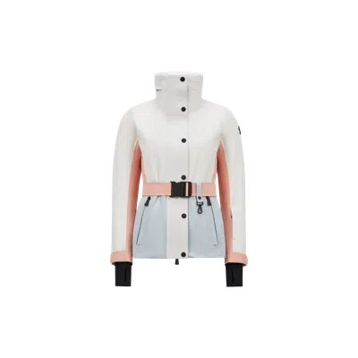 Moncler Hainets Padded Ski Jacket Green In Talco/alluminio