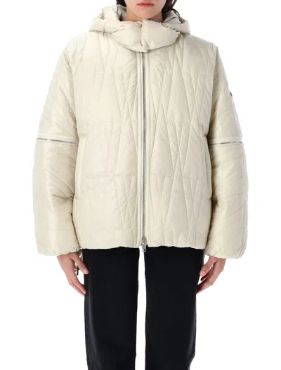 Moncler Haissa Short Down Jacket In Cream