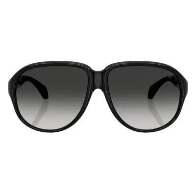 Moncler Halcyonne Light Grey Gradient Black Pilot Unisex Sunglasses Me8001 50013c 60