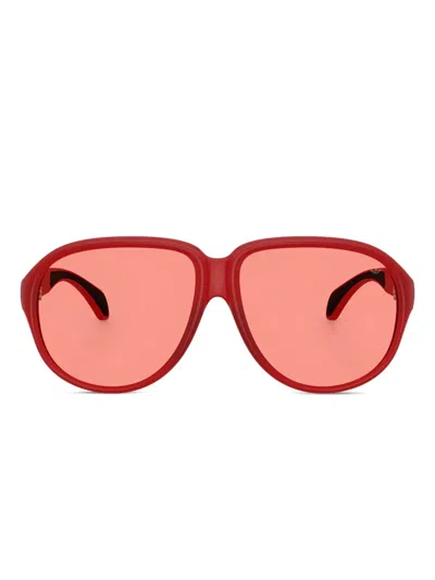 Moncler Halcyonne Sunglasses In Red