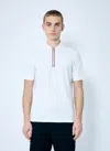 Moncler Short-sleeve Polo Shirt In White