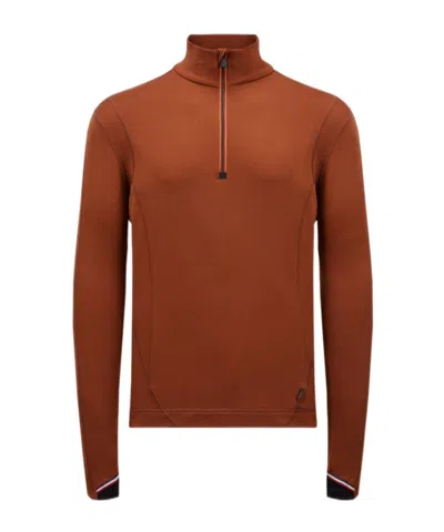 Moncler Half-zip Sweatshirt In Red