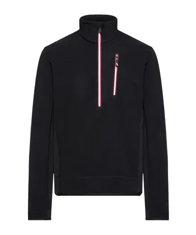 Moncler Grenoble Half-zip Polo Neck In Black