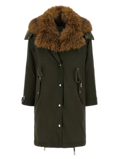 Moncler 'halicte' Parka In Green
