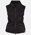 Moncler Padded High Collar Vest With Flap Pockets In Black