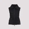 Moncler Padded High Collar Vest With Flap Pockets In Black