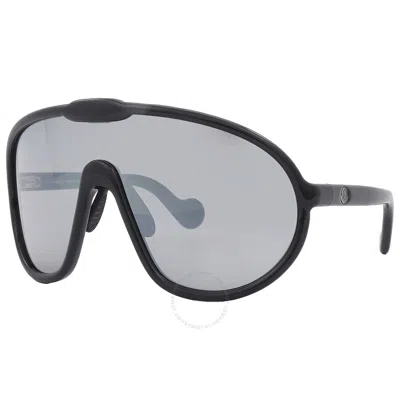 Moncler Halometre Smoke Mirror Shield Unisex Sunglasses Ml0184 01c 00 In Black
