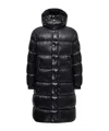 Moncler Doudoune Longue À Capuche Et Matelassage En Carré Hanoverian In Black
