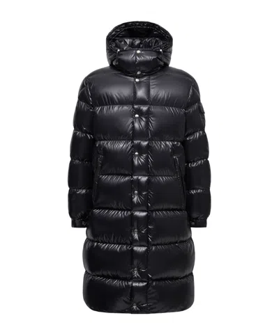 MONCLER HANOVERIAN HOODED SQUARE-QUILTED LONG DOWN JACKET
