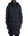 Moncler Hanoverian Padded Coat In Navy Blue