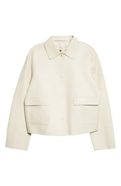 Moncler Haricot 3-in-1 Down Vest & Leather Jacket In Neutral