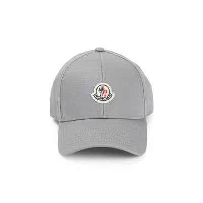 Moncler Baseball Cap Hats Blue In Gray