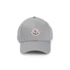 Moncler Grey Cotton Gabardine Baseball Cap In Gray
