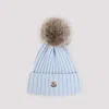 Moncler Ribbed-knit Virgin Wool Beanie In Blue