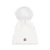 Moncler Tricot Hats White In Beige