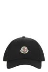 Moncler Men Gabardine Baseball Cap In Black