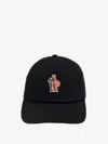 Moncler Grenoble Branded Baseball Cap In Black