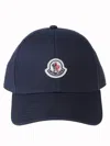 Moncler Logo-patch Detail Baseball Cap In Blue