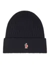 Moncler Hat Extrafine Wool In Black