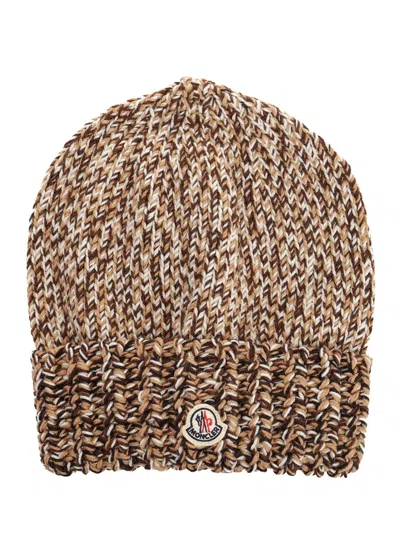 Moncler Hat Hats Beige In Brown