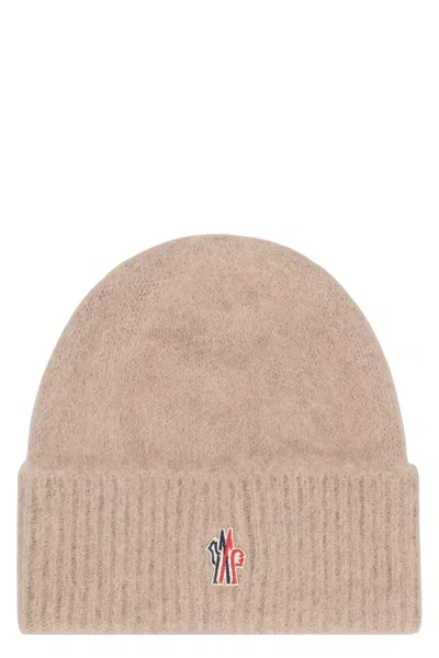 Moncler Hat Made Of Wool And Alpaca In Sand