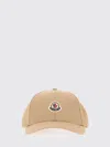 Moncler Logo Patch Cotton Gabardine Baseball Cap In Neutral