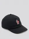 Moncler Grenoble Logo Patch Cotton Twill Baseball Cap In Black