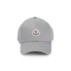Moncler Grey Cotton Gabardine Baseball Cap In Gray