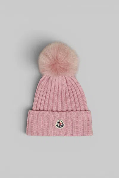 Moncler Pink Alpine Knitted Beanie Cap