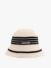 Moncler Bucket Cotton Blend Hat In White