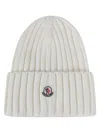 Moncler White Wool Bonnet In White