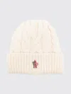 Moncler Grenoble Cable Knit Hat In Neutral