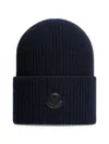 Moncler Hat Wool Blue In Blue