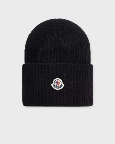 Moncler Hat Wool Uni In Black