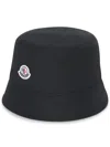 Moncler Bucket Hat Stitched Brim In Blue