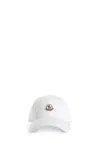 Moncler Mens Logo-patch Cotton Baseball Cap Natural In White