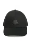 Moncler Casquette En Gabardine De Coton In Black