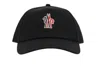 Moncler Grenoble Cotton Embroidered Logo Cap In Black