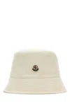 Moncler Women Ivory Polyester Blend Bucket Hat In White